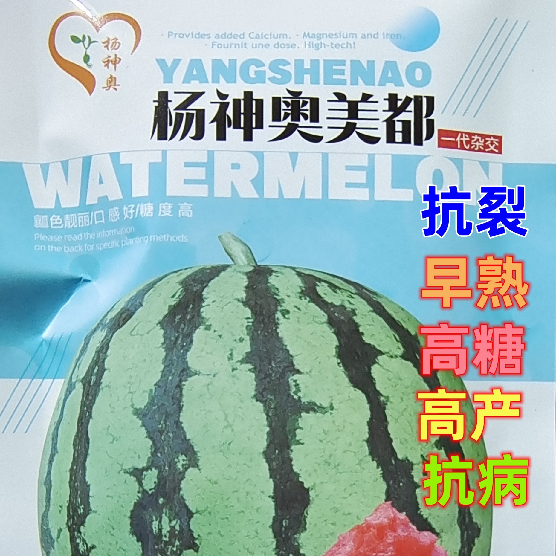 美都西瓜高产抗病性强/ 口感脆甜/西瓜种子糖度种植适应嫁接苗