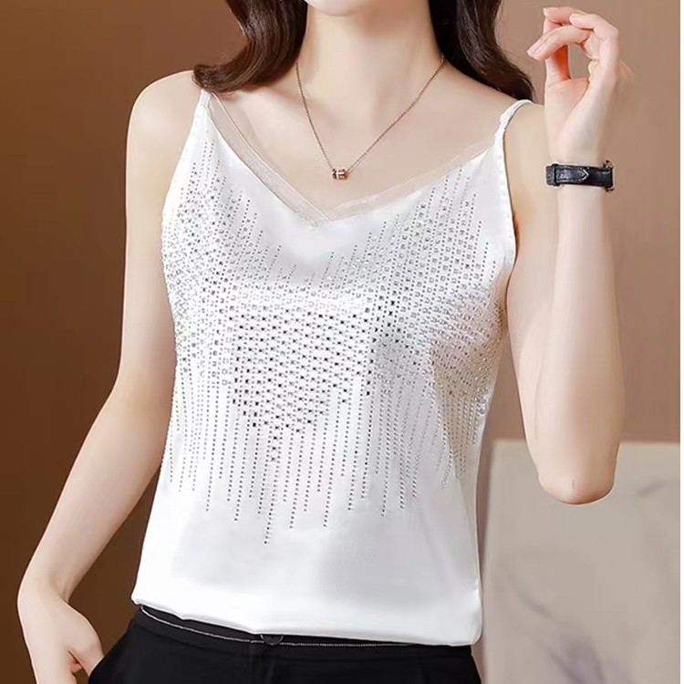 夏季白色薄款吊带背心女内搭夏新款修身显瘦镂空外穿打底蕾丝无袖