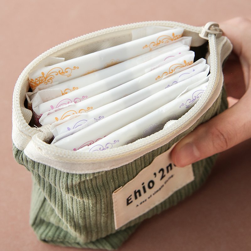 大容量卫生棉收纳包放姨妈巾的小包m巾可携式随身月事棉收纳袋学