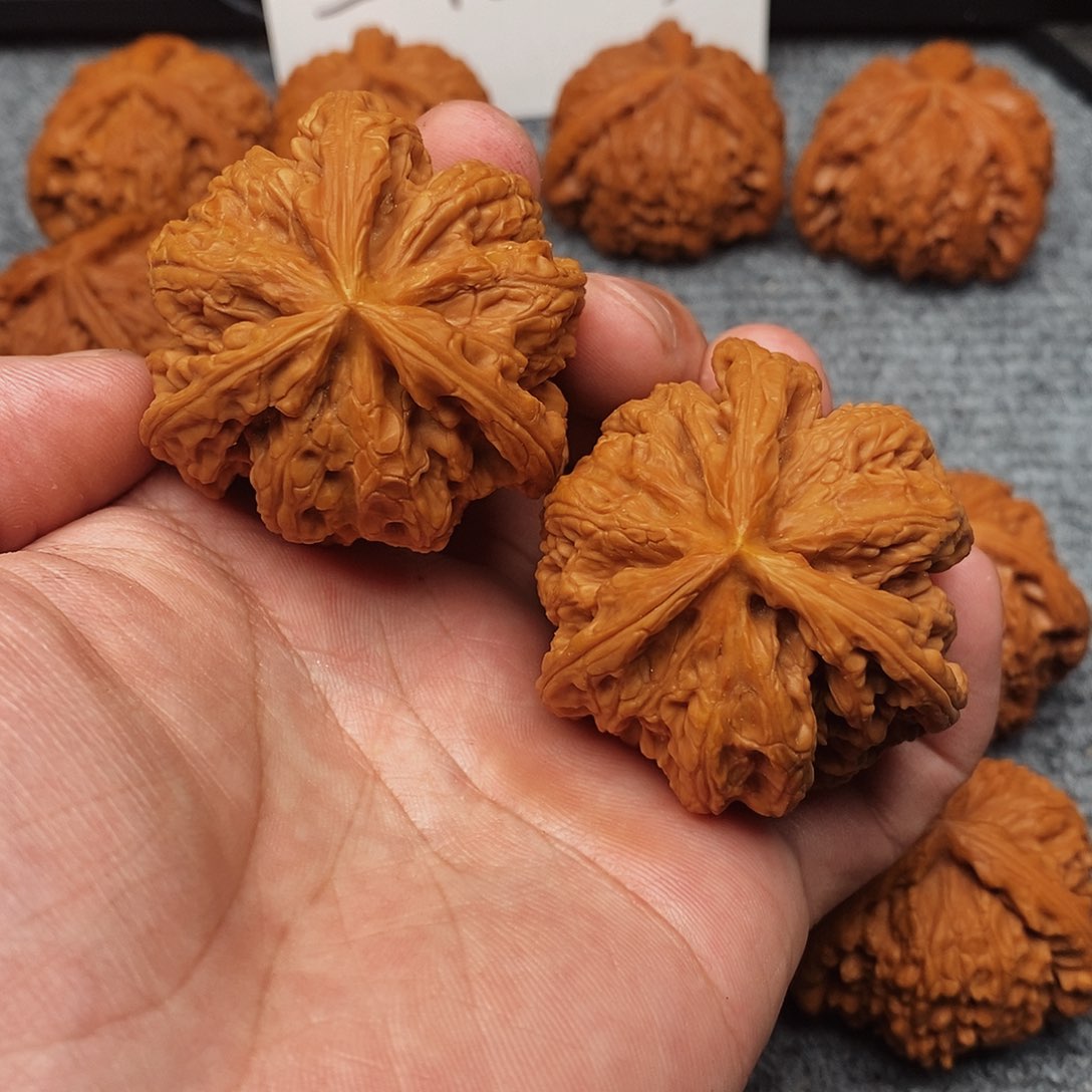 文玩核桃吊坠加****油精工修复三棱44粗筋三棱