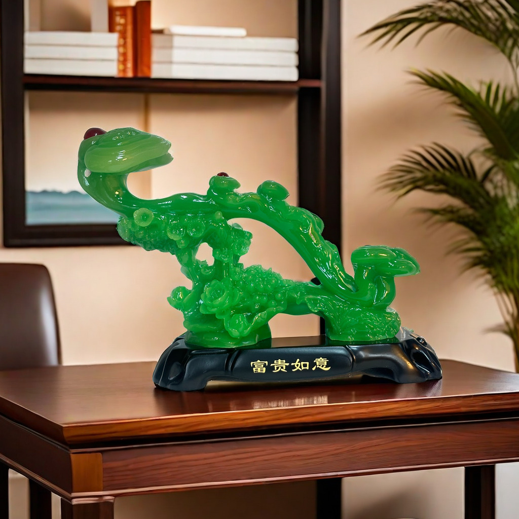 吉祥如意家居饰品电视柜酒柜工艺品客厅桌面摆件特大号33*12*24cm