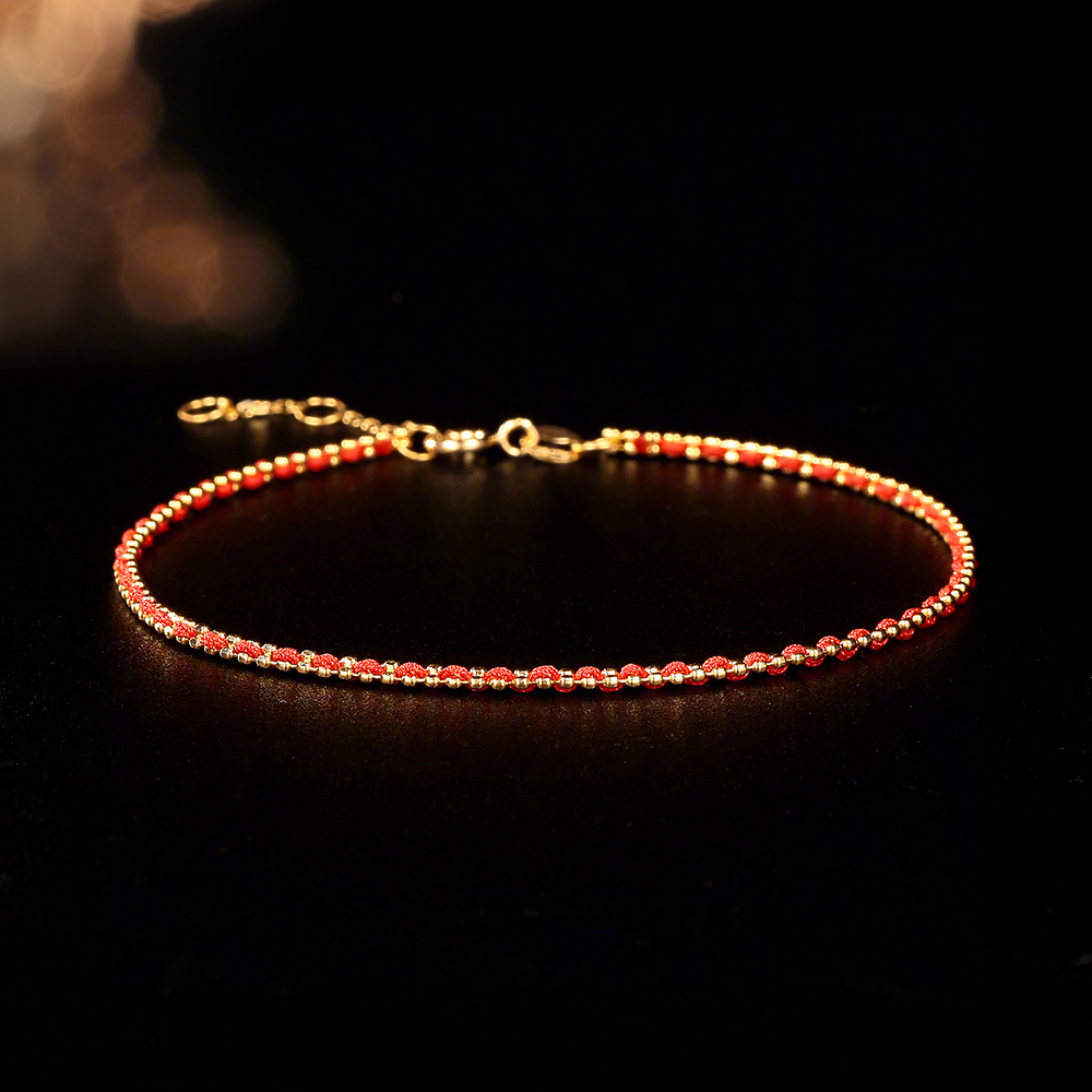 【阿雅专属】18k金红金色本命年手绳