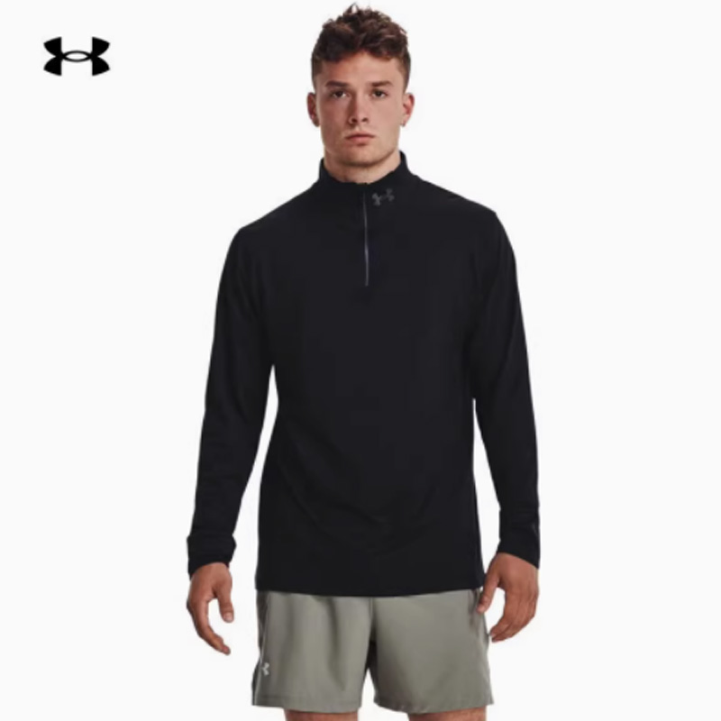 安德玛 Qualifier男春夏训练防晒跑步运动长袖T恤1379288