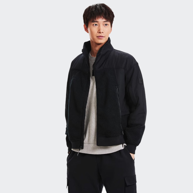 安德玛男秋冬保暖上衣跑步健身训练运动夹克外套1378841