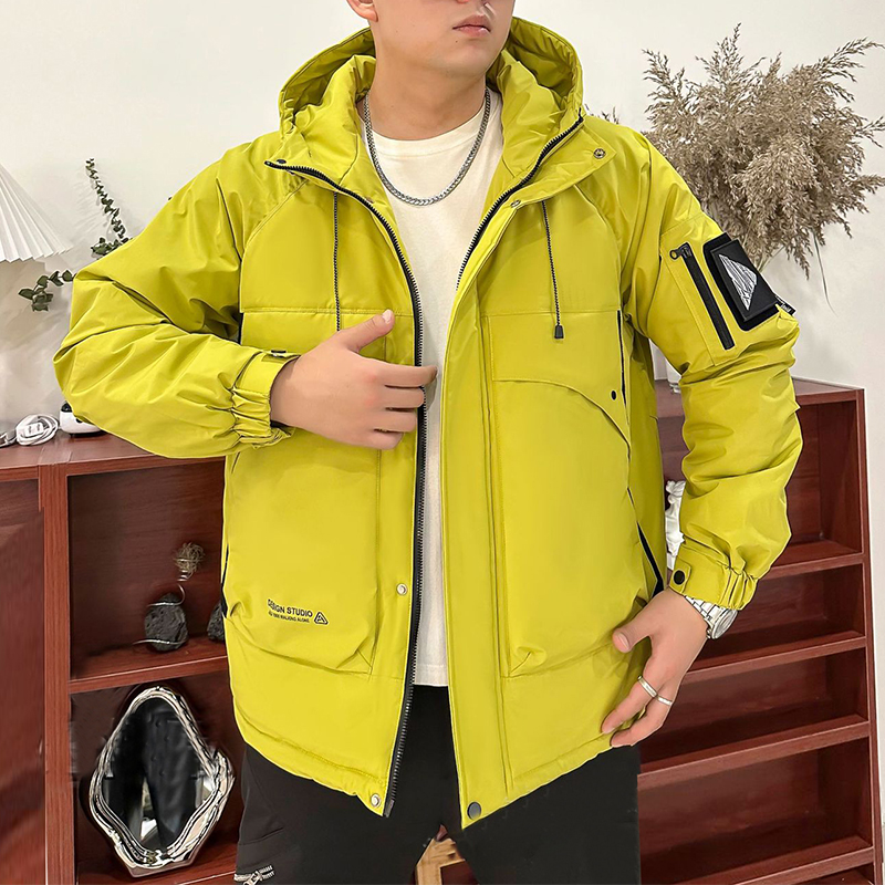 【御寒保暖】绅时季胖子大码男装棉服男款冬季宽松潮流防风连帽外套
