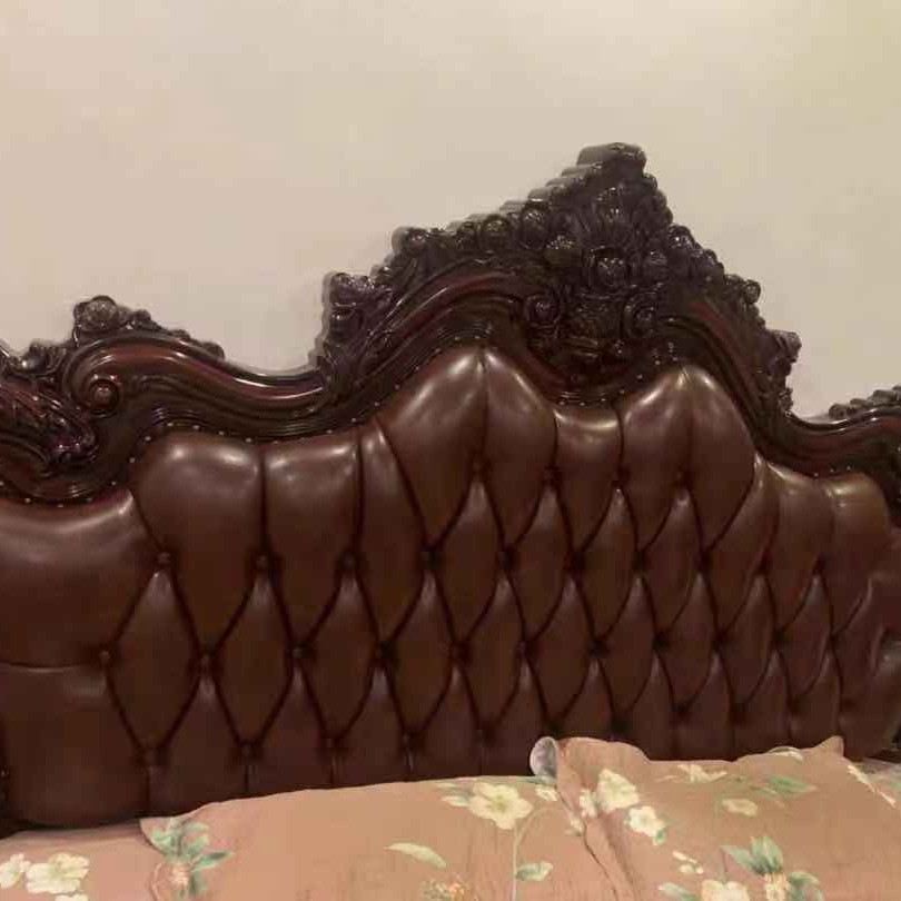 欧式复古色床头 塑钢边框