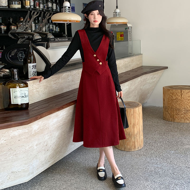 2024时尚气质女生中长款时尚套装连衣裙