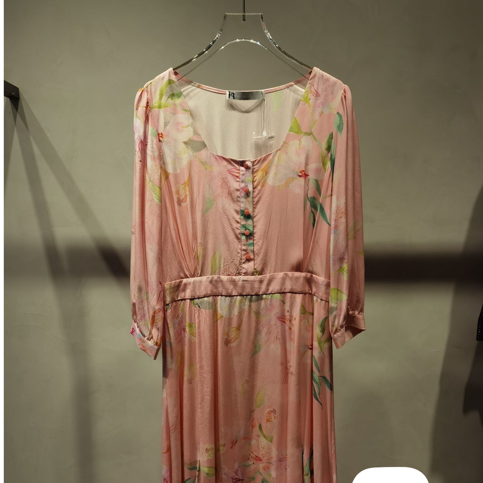 清雅风优雅真丝连衣裙