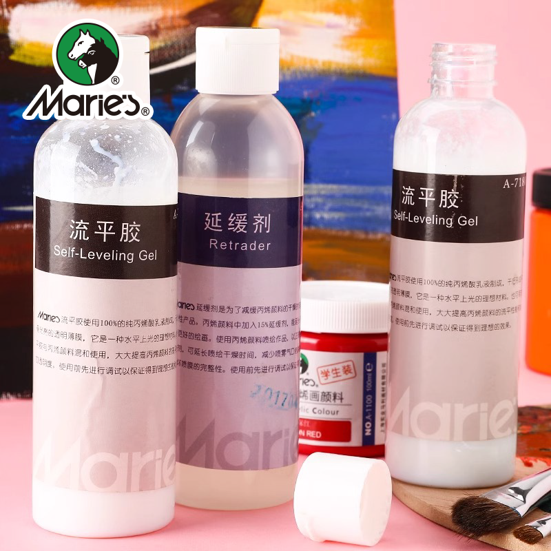 Marie’s/马利丙烯颜料180ML媒介剂流平胶延缓剂调和媒介绘画使用