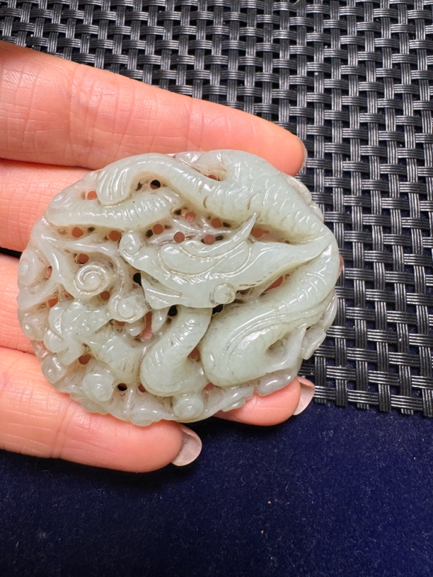 和田玉生意兴隆圆牌