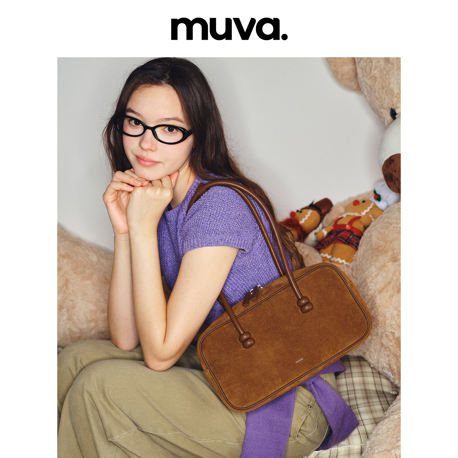 MUVA大号波士顿包单肩包大容量原创通勤小众秋冬包9.3新品