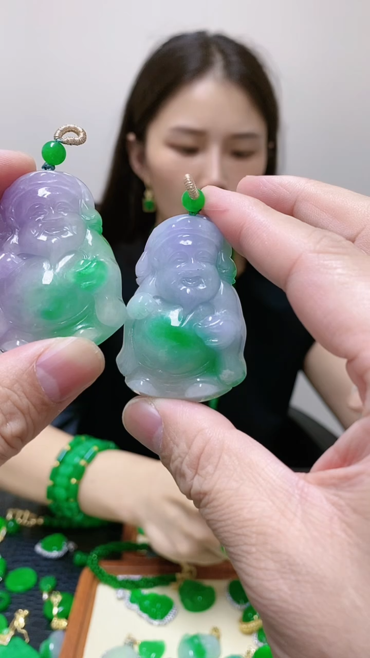 【闪购商品】翡翠吊坠(赠链)14K金镶嵌翡翠吊坠