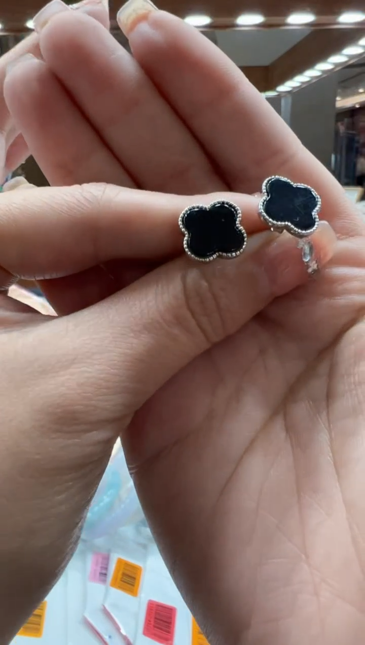 【闪购商品】翡翠耳钉银S925镶嵌翡翠多样性发货