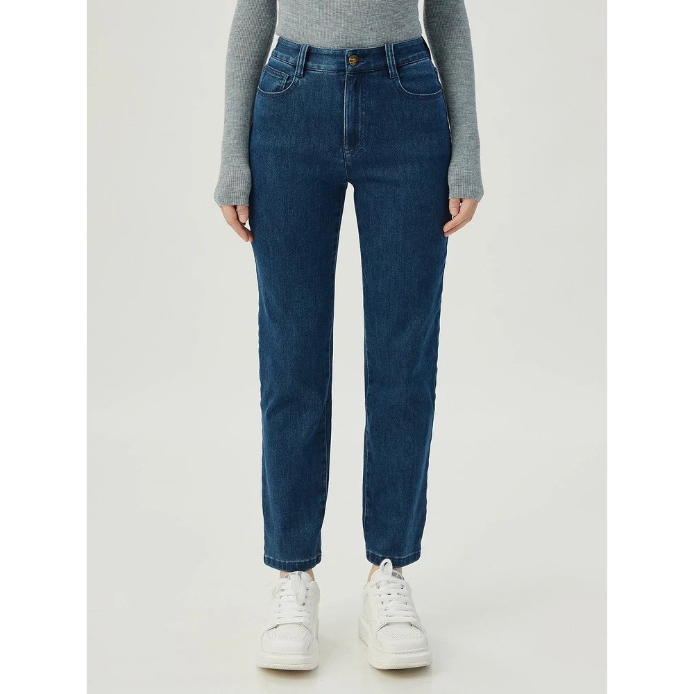 哥弟秋季新款经典百搭磨毛保暖弹力修身直筒牛仔裤(2色)1100465