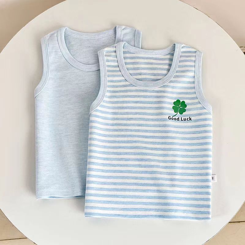 儿童背心彩棉无骨四季春秋冬款上衣保暖内穿打底女童男童夏季背心