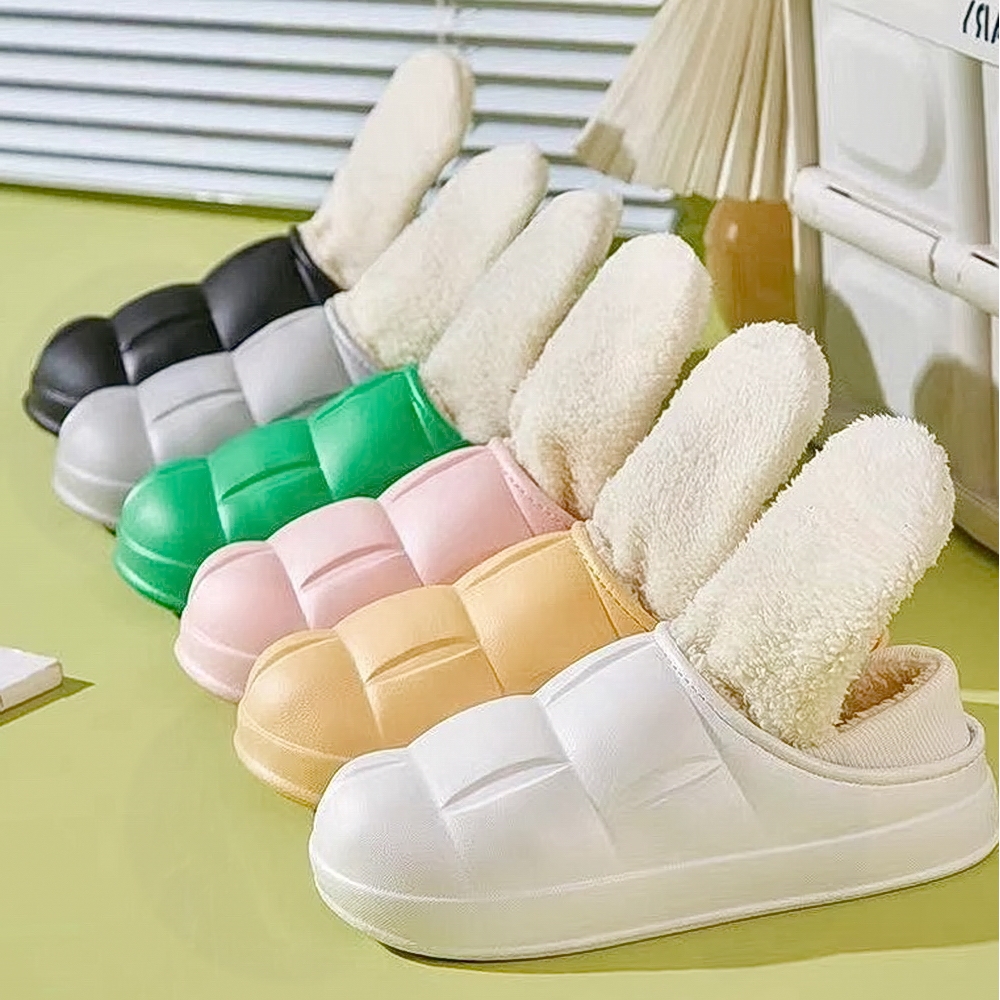 棉拖鞋冬天棉加绒保暖女士秋冬季2023新款家居室内防水防滑拖鞋男