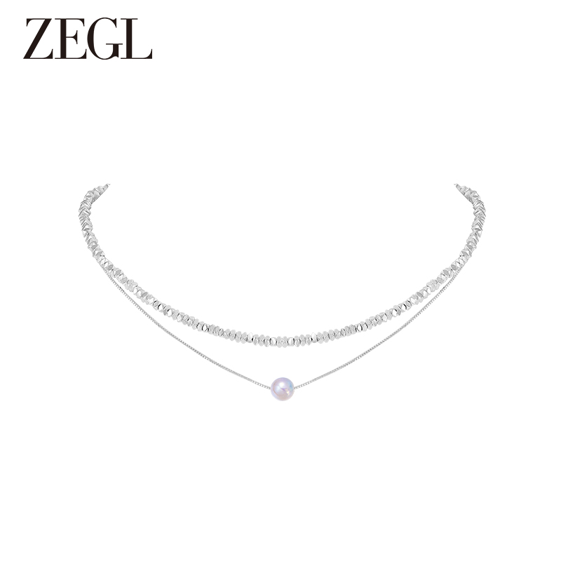 ZEGL 镀K金 幻彩项链精致简约轻奢百搭女雅丹小众饰品