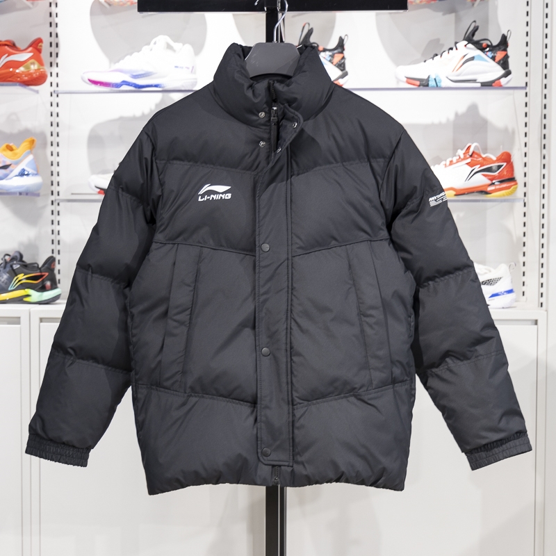 李宁短款棉服男子2024冬季新款棉袄舒适保暖立领运动外套YJMU015