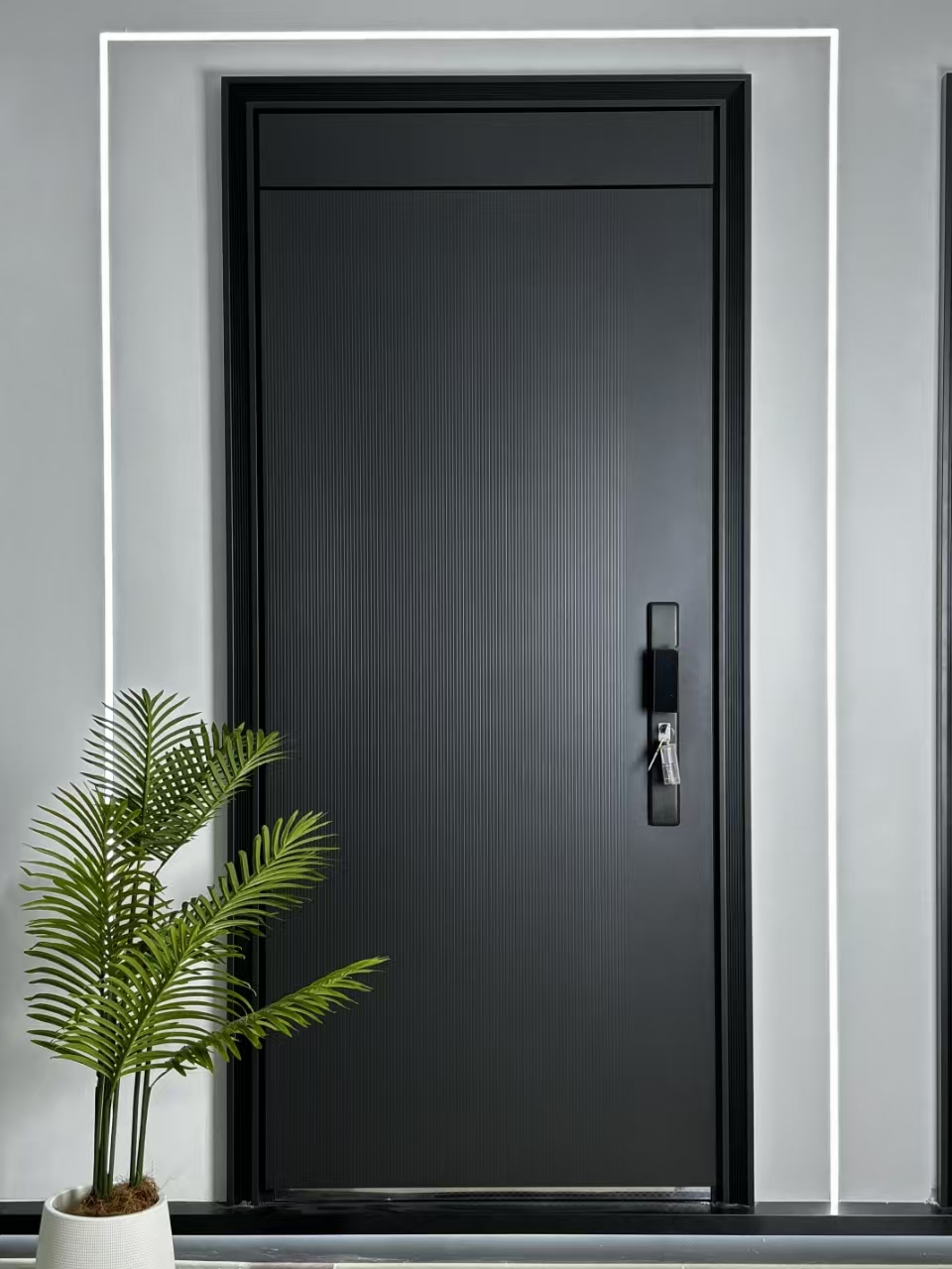 甲级入户防盗门单门子母门对开门  加高门楣山川边框 全尺寸现货