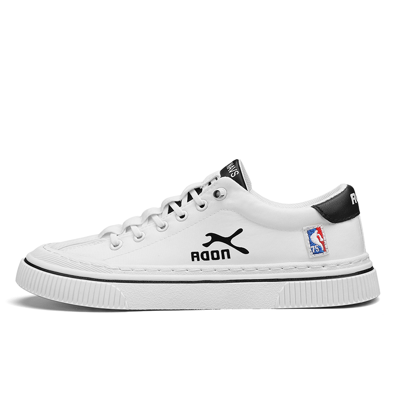 回力瑞帆布鞋男士休闲运动板鞋青年学生百搭时尚四季白色情侣潮鞋