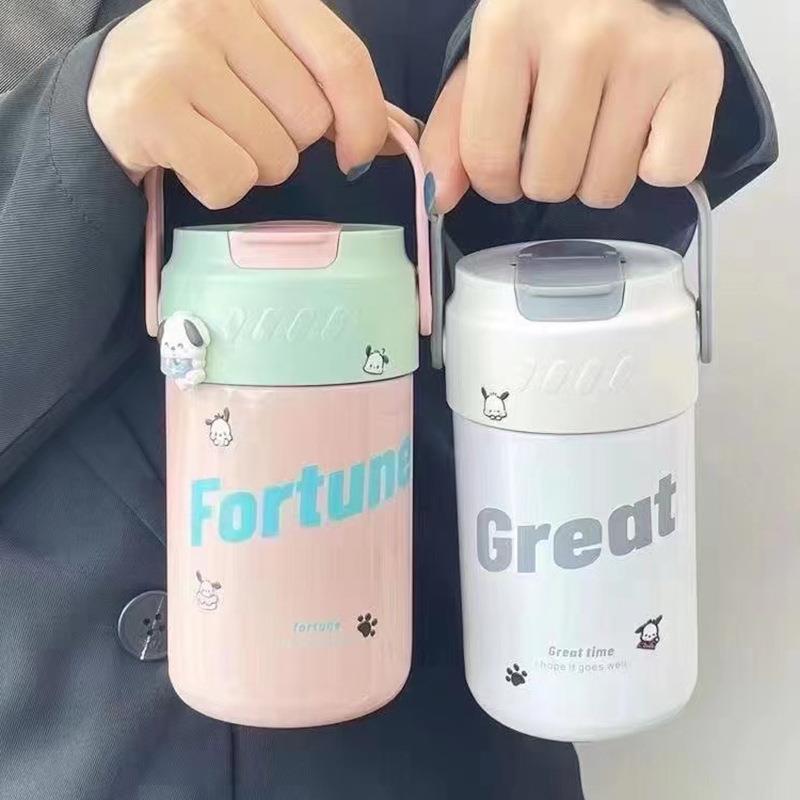 迷你款可爱316内底保温杯 儿童咖啡吸管杯带茶隔水杯成人学生创意