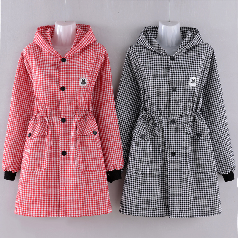 新款长袖时尚围裙成人洋气工作服家用做饭耐脏防污透气罩衣女外穿