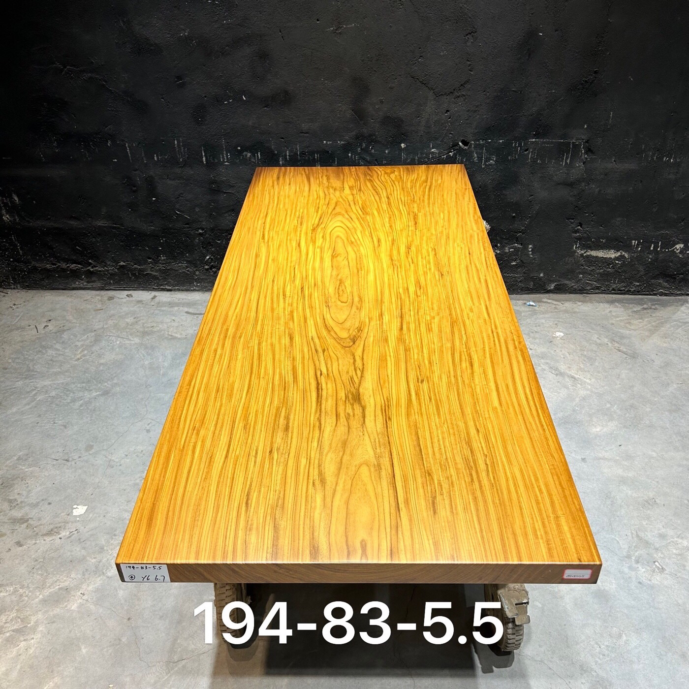非洲柚木大板桌尺寸：194-83-5.5