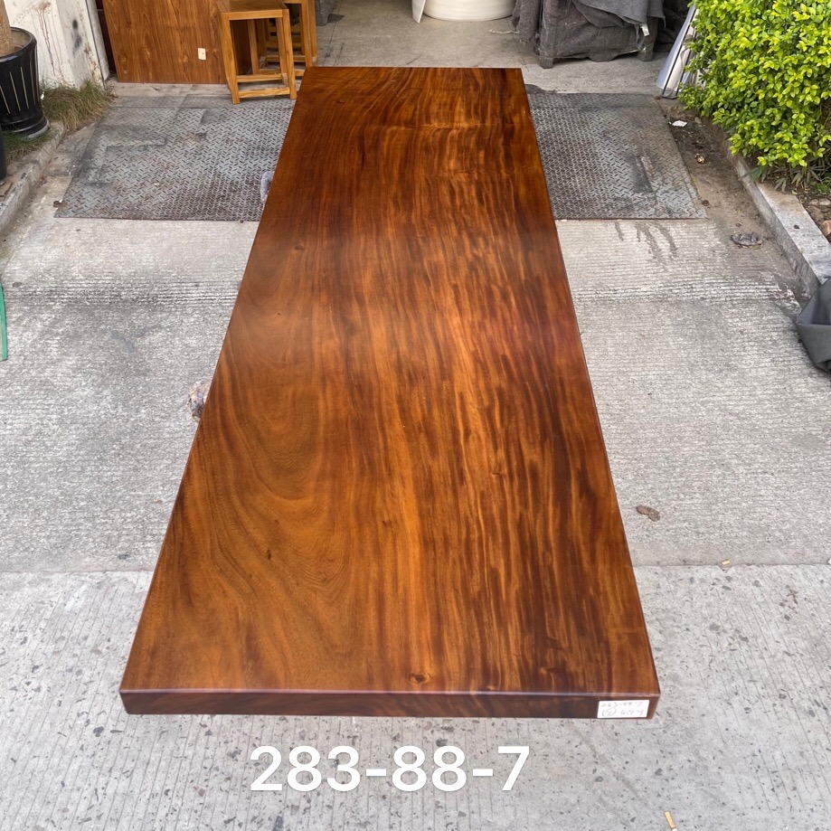 南美胡桃木大板桌尺寸：283-88-7