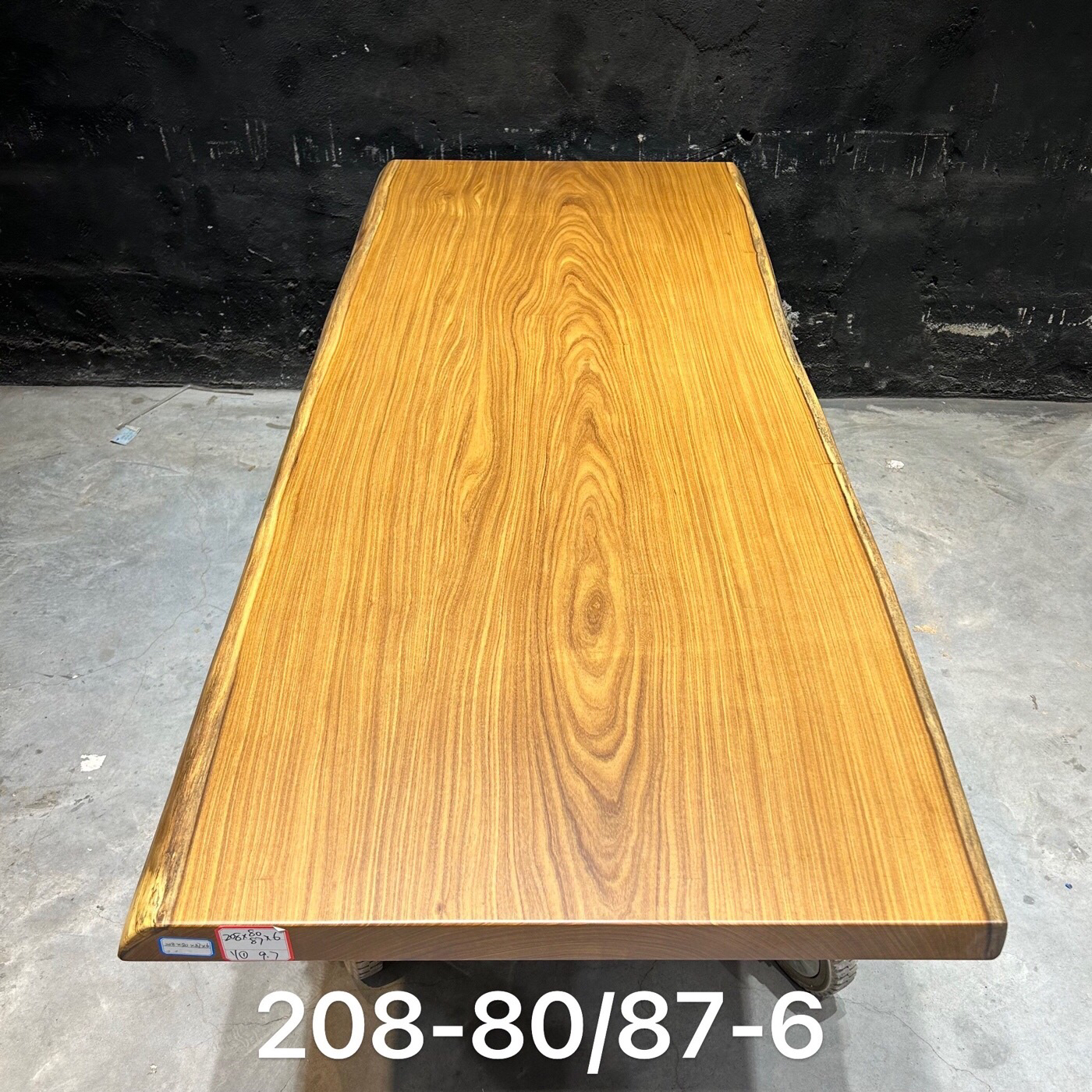 非洲柚木大板桌尺寸：208-80/87-6