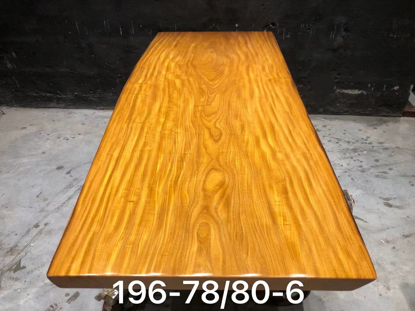 柚木大板桌尺寸：196-78/80-6