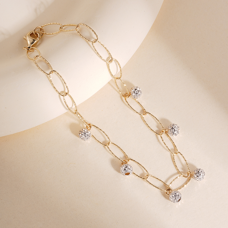 【桃之梦珠宝】椭圆星光珠手链TKJ240095