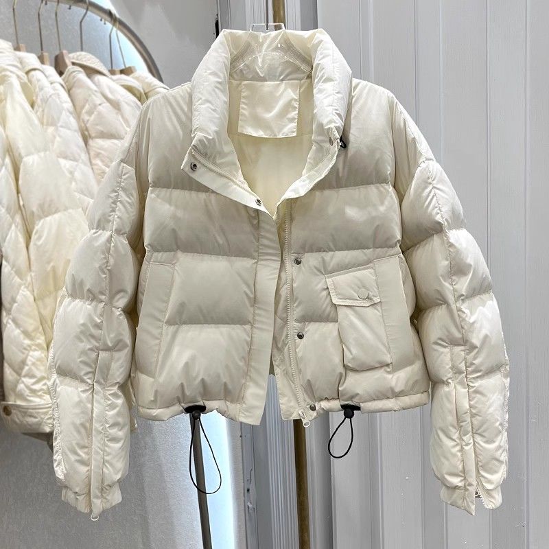 雅鹿新款短款羽绒服2023羽绒服新款小个子立领时尚加厚冬显瘦时尚