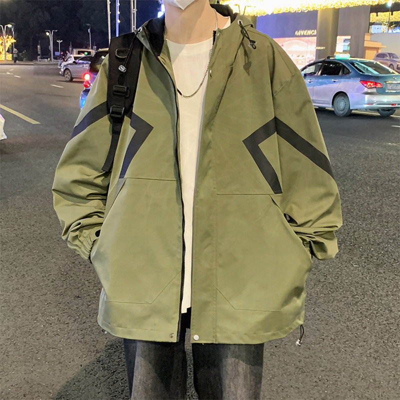 GOYN户外男式工装夹克连帽潮流北面防风冲锋衣高品质秋款爆款外套