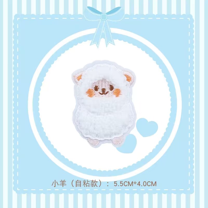 小熊小羊头装饰品帽子围巾可用时尚美观