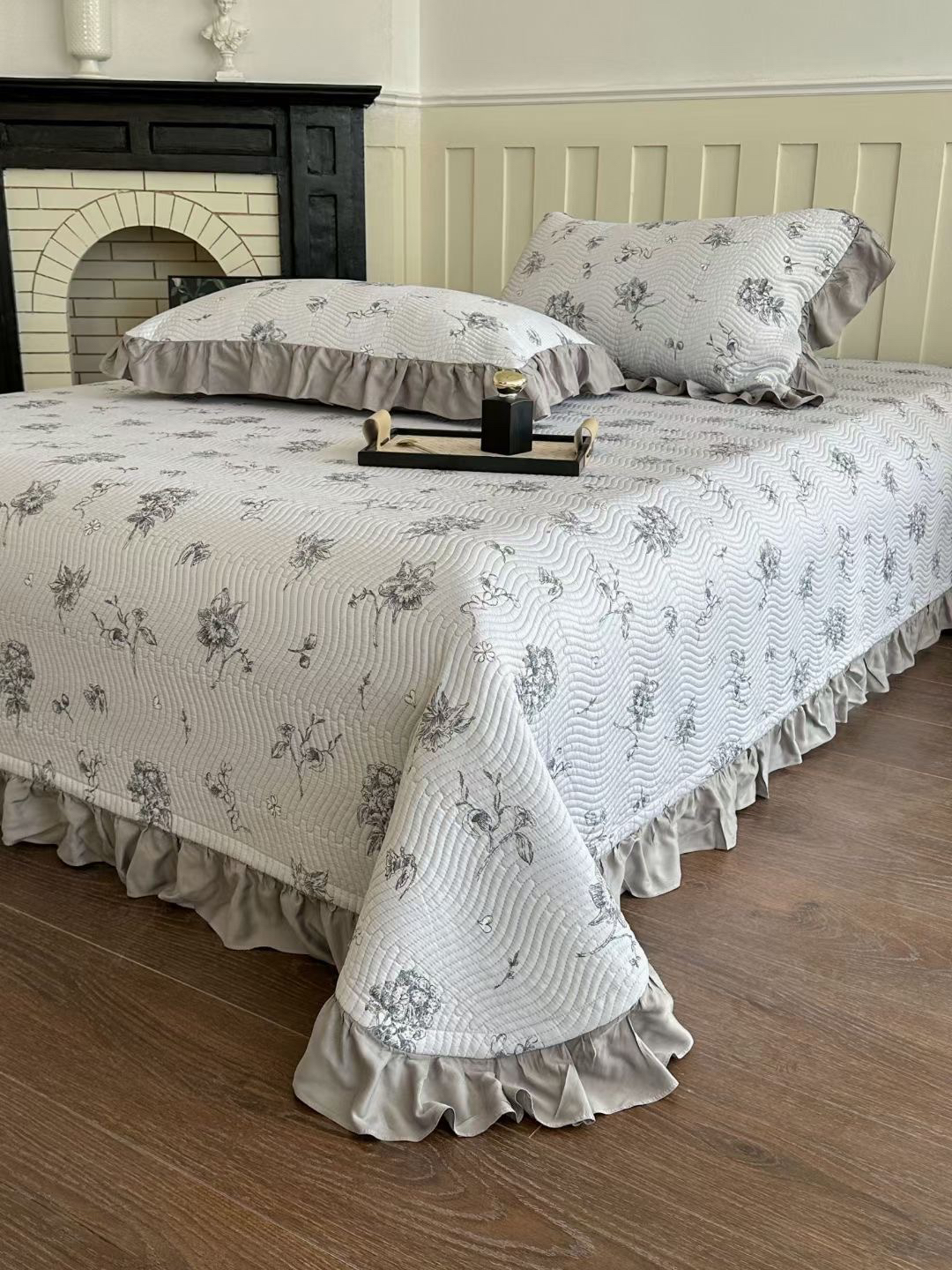 外贸天丝水洗床盖