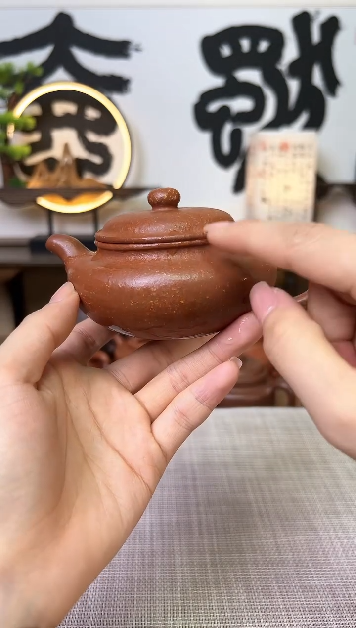 【闪购商品】段泥茶壶16目扁腹壶壶190CC