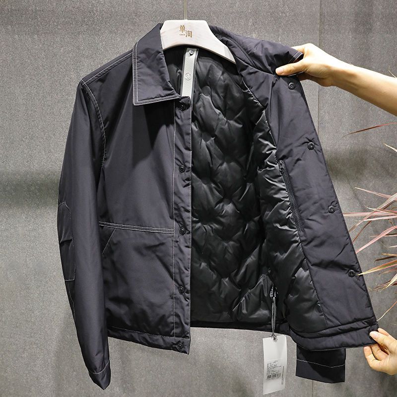 雪中飞男士秋冬季外套2023新款潮流轻薄羽绒服休闲百搭加厚保暖