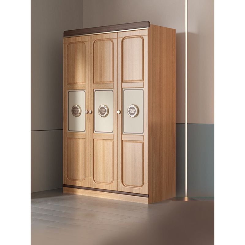 儿童衣柜家用卧室全实木小户型对开门大衣橱现代简约收纳储物柜子