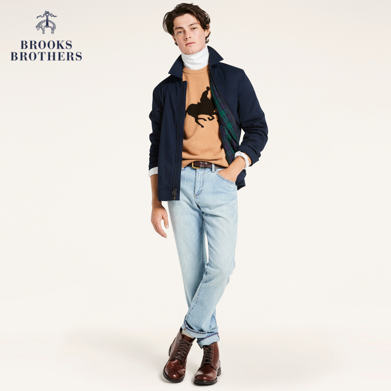 【新潮男装】Brooks Brothers/布克兄弟春秋美式宽松夹克休闲男外套