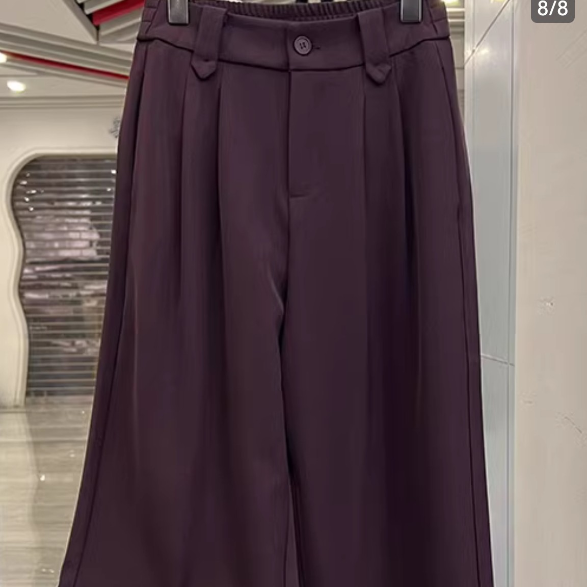 高腰显瘦安克拉直筒阔腿裤女秋季新款小个子