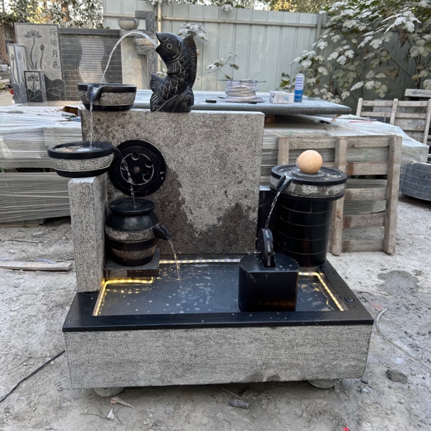 青石材质石雕庭院园林装饰流水摆件