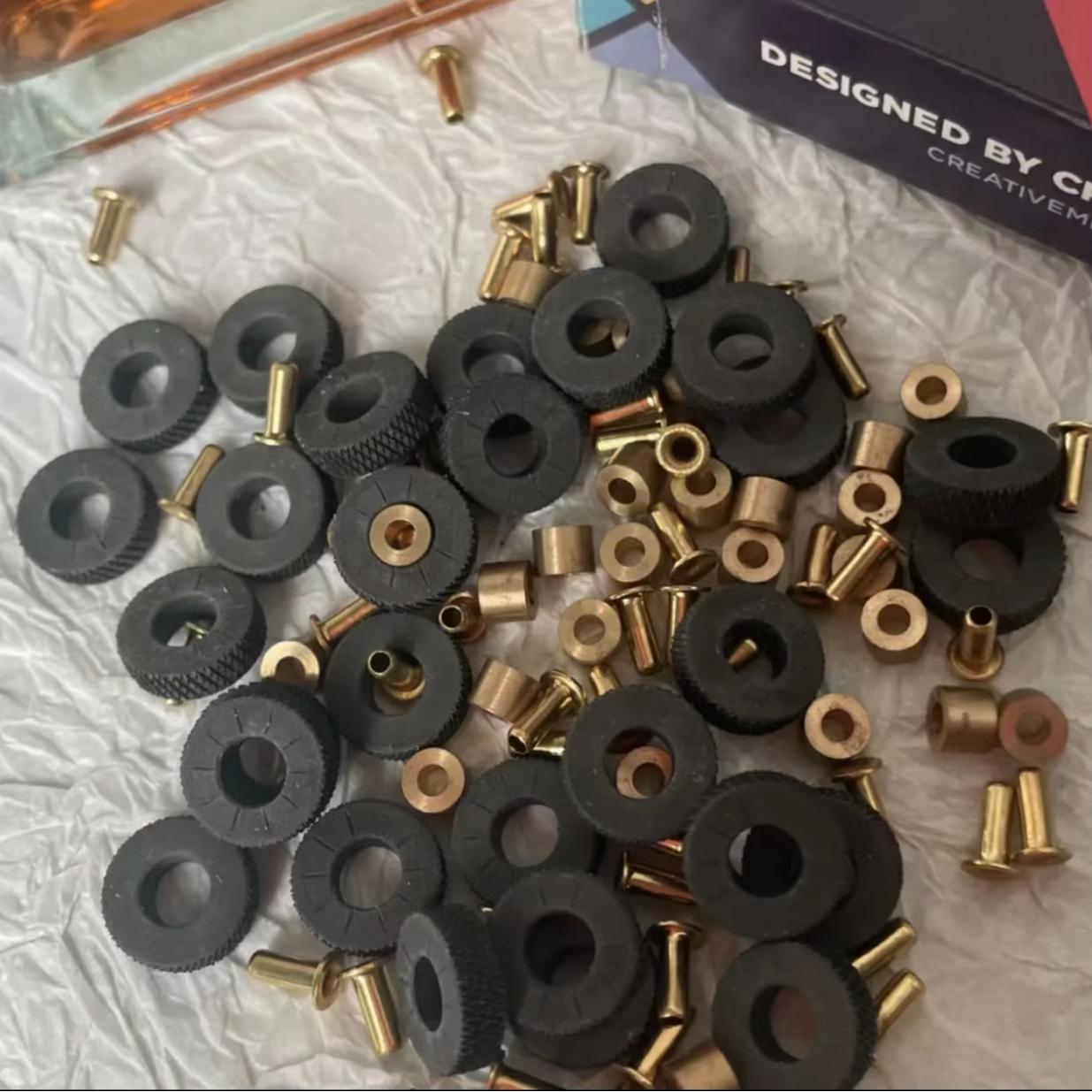 煤油打火机铜轴空心火轮(带黄铜空心铆钉) 打火机配件