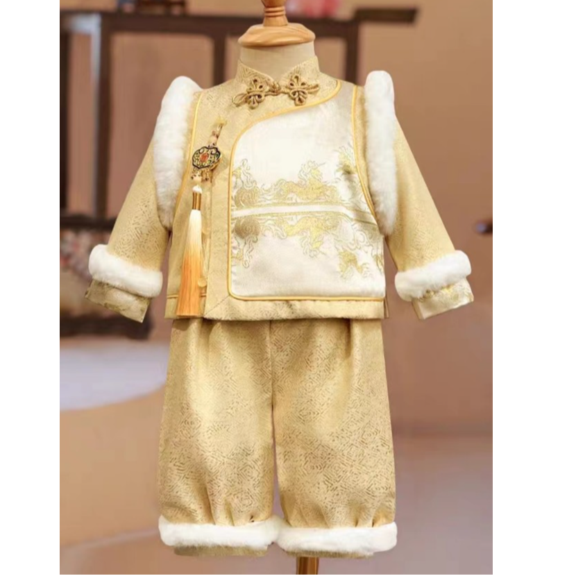 断码清仓周岁生日礼服抓周服儿童中式唐装冠衣中国风宝宝周岁礼服