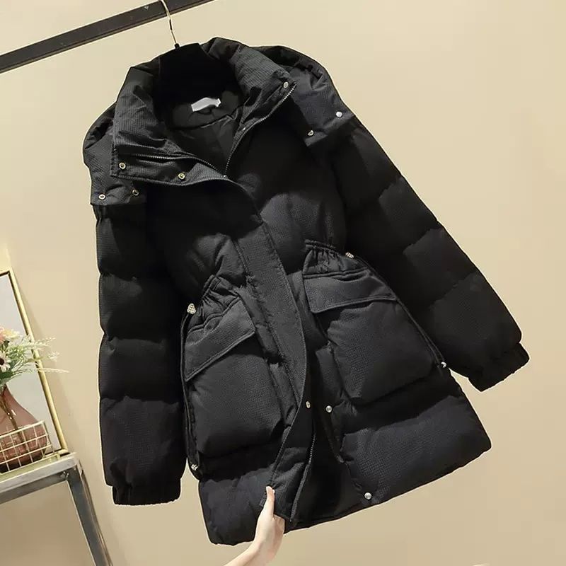 【当季爆款】新款羽绒服女中长款冬季新款2023爆款收腰显瘦羽绒棉袄
