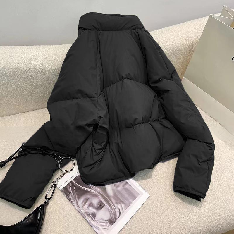 【当季爆款】轻便韩版小个子立领时尚休闲短款羽绒服女学生面包服外