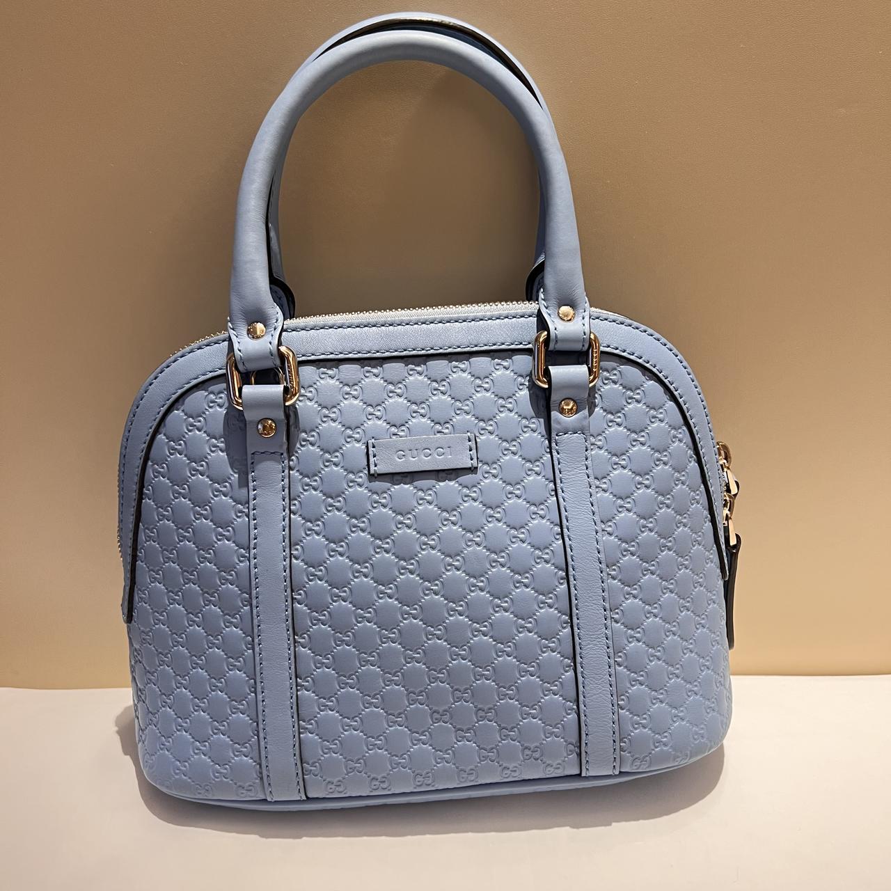 99新 GUCCI/古驰  蓝贝壳手提单肩斜挎包/（D店）