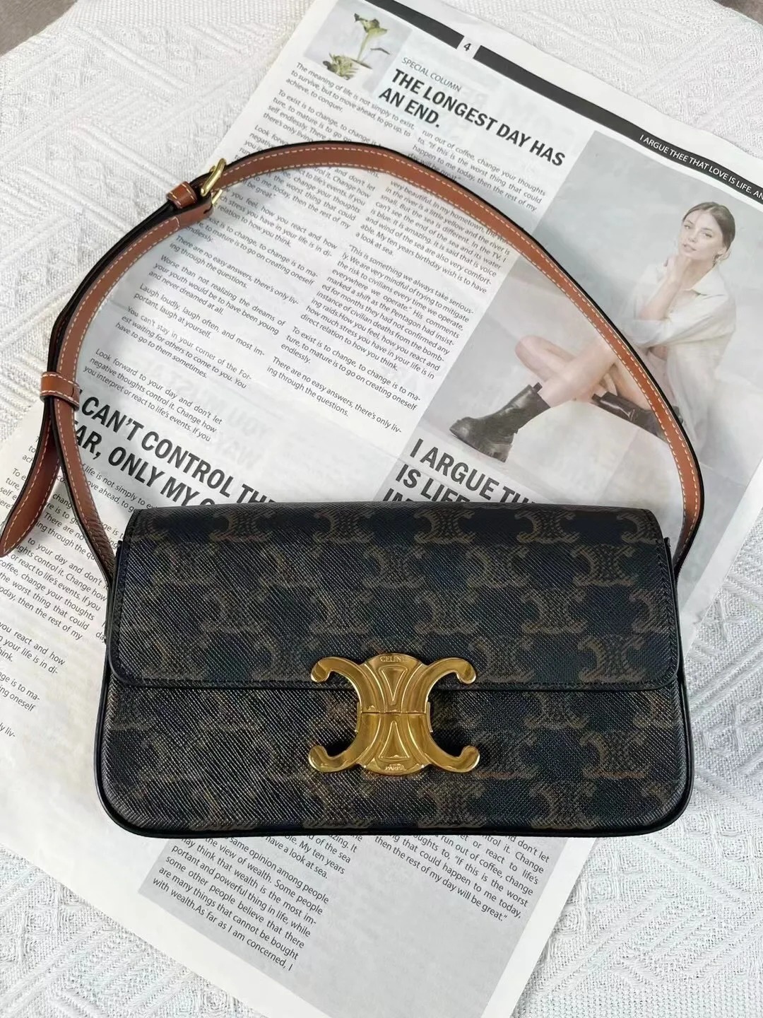 99新 Celine/思琳 凯旋门腋下包/单肩包 /严选