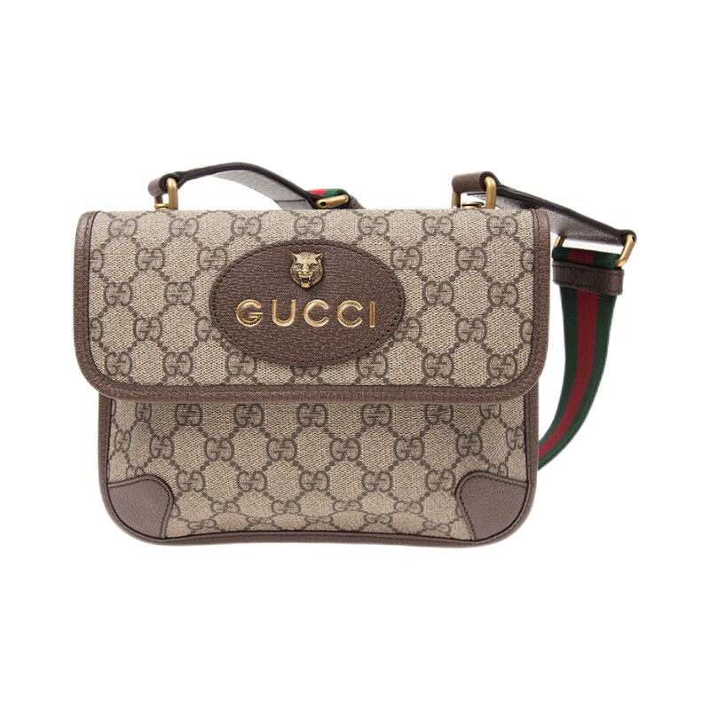 99新 GUCCI/古驰 虎头双面腰包胸包 斜挎包/理理
