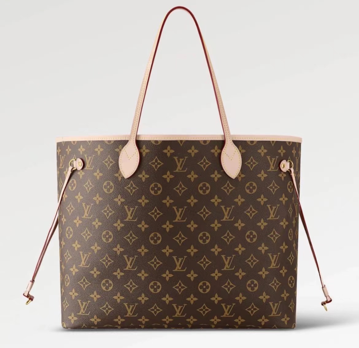 99新 LouisVuitton/路易威登 玫红内衬老花NF单肩包/严选