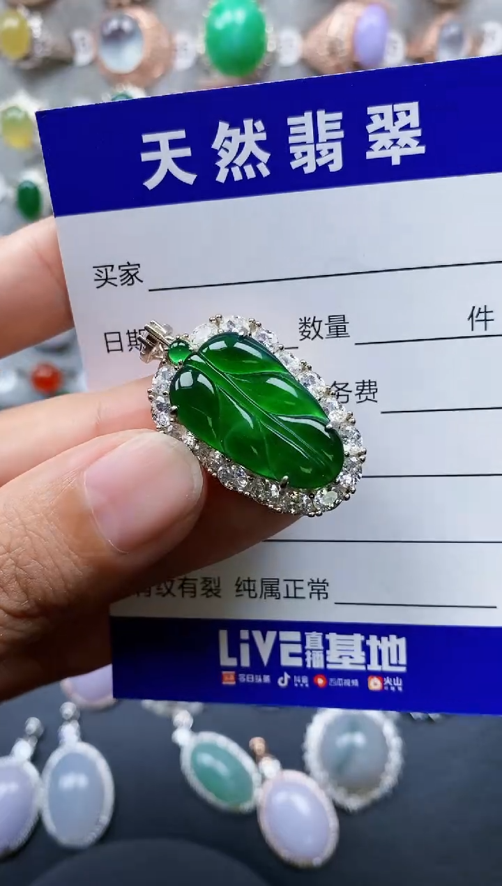 【闪购商品】翡翠颈饰银S925镶嵌0428